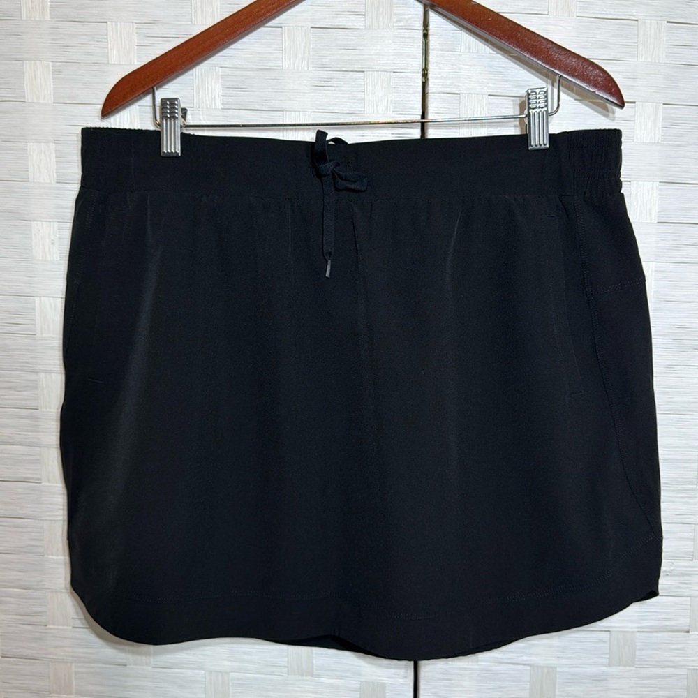RBX Active Black Prime Hit the Course Skort Drawstring Waist w/Pockets Size XL
